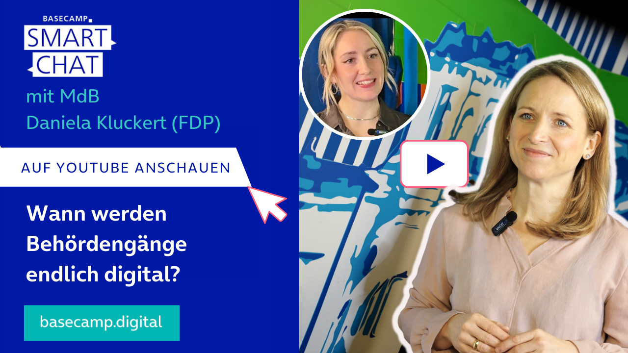 SMART CHAT mit Daniela Kluckert, MdB (FDP), zum Thema "Digitalisierung in Deutschland: Was muss sich ändern?" Jetzt auf YouTube anschauen.